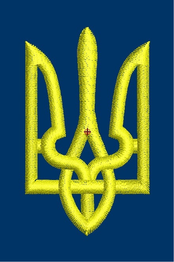 The coat of arms of Ukraine is stylized см a program for machine embroidery
